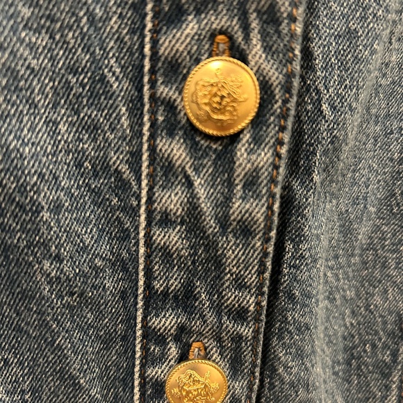 J. Crew Louisa Lady Cropped Jean Jacket with Gold Buttons - Picture 13 of 15